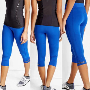 Adidas by Stella McCartney Blue Cropped Athletic Compression Baseball Legging XS